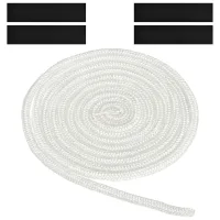 Cordón de estanqueidad, junta de recambio para puertas de chimeneas y estufas, fibra de vidrio, blanco, 12 mm x 2 m