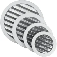 Ventilación de redonda fundición aluminio rejilla anti insectos inoxidable resistente a intemperie interior exterior rejilla ventilación extractora