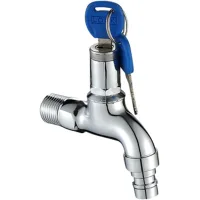 Grifo antirrobo para exterior, grifo de aleación, grifo exterior con cerradura, para lavadora en el jardín, la habitación de alquiler