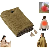 Manta/chal térmico para mujer, manta térmica portátil, 3 niveles de calor, mejora la circulación.