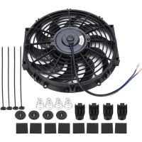 Ventilador eléctrico de refrigeración de 12 pulgadas y 80 w, montaje universal, 10 aspas, ≥800 cfm, instalación rápida para motor de automóvil.