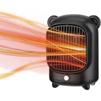 Calefactor auxiliar, radiadores eléctricos de 500 w, calefactores cerámicos con ventilador, calefactores personales negros.