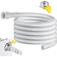 Manguera de naje flexible para aire acondicionado y deshumidificador - 4 m con abrazadera adaptadora de goma recortable