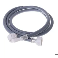 Manguera universal de entrada de agua de 2 m para lavadora, conexión acodada de 90°, rosca estándar de 3/4.
