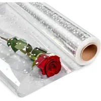 Rollo de papel de regalo transparente de 84 cm x 35 m - rollo de celofán para envolver regalos para floristerías - guilty