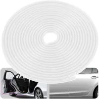 Protector para el borde de la puerta del coche, en forma de u, ajustable, que se fija a la puerta del coche (blanco, 5 m)