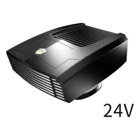 Calefactor de coche, calentador de automóvil, descongelación, desempañador de nieve, radiador con ventilador 24v, negro