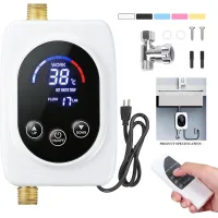 Calentador de agua eléctrico instantáneo, 3800 w, 220 v, con pantalla táctil y mando a distancia, temperatura máxima de 55 °c