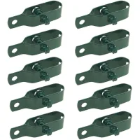 Tensor de alambre, 10 unidades, tornillo de tensión, 100 mm, apto para alambre de acero con un diámetro de 1-2,5 mm, color verde.