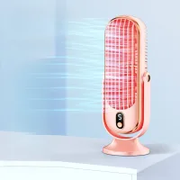 Ventilador de torre portátil para escritorio, recargable por usb, 5 velocidades, ventilador de escritorio, ventilador de torre personal silencioso