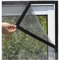 Mosquitera para ventana, mosquitera autoadhesiva, malla ajustable para mantener alejados a los insectos, malla transparente para evitar...