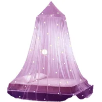 Dosel de cama con estrellas que brillan en la oscuridad, dosel para cama de niña, mosquitera, dosel de princesa para niñas, decoración de dormitorio