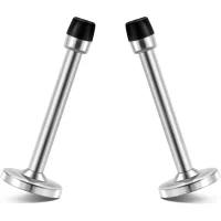 2 topes de puerta, topes de puerta extralargos, acero inoxidable macizo de 120 mm