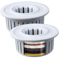 Pack de 2 cartuchos filtrantes ducha, cartucho de recambio para ducha multi-etapa, universal