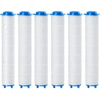 6 filtros de recambio 9,5 x 2 cm para ducha de mano extraíble, ósmosis inversa, cloro, flúor, filtración de partículas