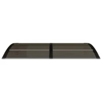 Toldo negro para puerta de 150x75 cm, policarbonato.