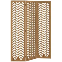 Biombo plegable de 3 paneles - madera de paulownia - natural (120 x 1,7 x 170 cm)