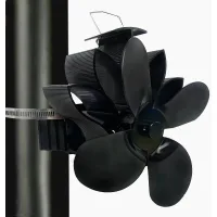 Ventilador sin alimentación - ventilador de chimenea para estufas de leña - ventilador de estufa para una distribución óptima del aire (4 aspas)