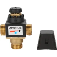 Válvula termostática mezcladora 3/4 pulgada, mezclador termostático de 3 vías dn20 rosca macho para calentador solar de agua - rwmiti