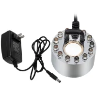 Nebulizador ultrasónico con 12 led 20mm luces de colores, fuente de agua 24v para estanque máquina de niebla