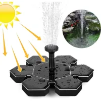 Fuente solar de exterior con panel solar de 1,5 w - rw jardín / estanques ornamentales / fuentes para estanques ornamentales