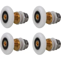 Ruedas para puerta de ducha 27mm, 4 piezas para rodillo para reemplazo de ducha corredera vidrio puerta correderas rodillos (27mm)