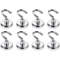 Ganchos magnéticos de neodimio 36kg | imanes potentes para cocina, garaje & armarios | uso interior y exterior