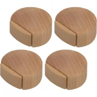 Tope de puerta adhesivo - parada de puerta de madera para suelo y parqué - tope de puerta adhesivo - butoir de puerta discreto y elegante - lote de 4