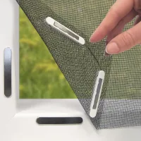 [negro] mosquitera para ventana | se puede cortar a medida para ventanas de hasta 150 x 130 cm | montaje con 12 imanes