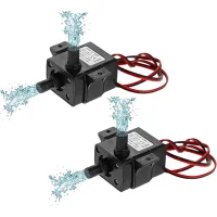 Juego de 2 mini bombas sumergibles sin escobillas dc 12v 4,8w 240 l/h para acuario, jardín, peces, agua, fuente, diámetro de boquilla de 8 mm