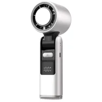 Ventilador portátil, mini ventilador silencioso recargable con batería de 4000 mah, 5 velocidades, pequeño ventilador con función de bolsa de hielo