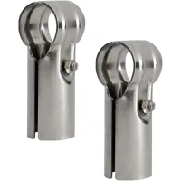 Juego de 2 abrazaderas de manguera en forma de t de acero inoxidable para tubos de 32 mm, pernos y tuercas incluidos