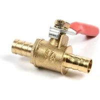 Válvula de bola de latón, conexión de manguera dentada de 8 mm, adaptador de conector de grifo para agua, gas y aceite.