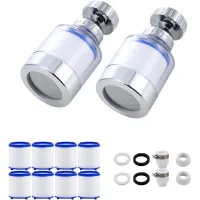 Filtro antical para grifo de 2 piezas, filtro antical para grifo, filtro de agua para grifo con 10 elementos filtrantes de algodón pp, filtro antical