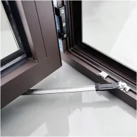 Limitador de ventana, limitador de puerta y ventana, interior de ventana con controlador de ángulo de dos lí