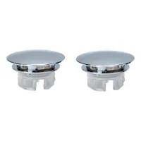 2 tapas de desbordamiento redondas, tapa de desbordamiento de fregadero, anillos de desbordamiento de fregadero