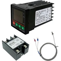 Controlador de temperatura digital rex-c100, 0 ℃ ~ 1300 ℃, kits de alarma pid, termostato inteligente digital con salida de relé y tipo k.