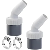 Adaptador de drenaje de 2 piezas para lavavajillas y lavadora, con salida de manguera de 40 mm y entrada de 18-24 mm, 2 abrazaderas de manguera, para