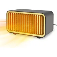 Calentador auxiliar, calefactor de ventilador, mini calefactor eléctrico portátil silencioso de 1000 w con 2 modos, protección contra sobrecalentamien