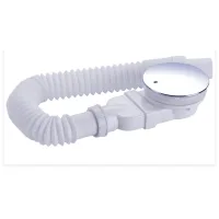 Desagüe de ducha extraplano de 90 mm, kit de desagüe para plato de ducha, sifón de ducha con sistema antiolores, filtro, manguera flexible