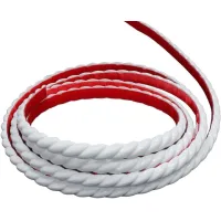 Tira decorativa adhesiva de pvc de 5 m (10 mm, blanca), ideal para cenefas de papel pintado y azulejos, ideal para marcos de espejos, armarios, mueble