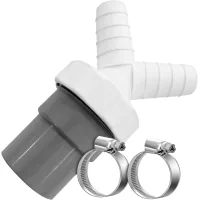 Adaptador en y para desagüe doble de lavadora y lavavajillas con salida de manguera de ø 40 mm y entrada de ø 18-24 mm - el kit incluye 2 abrazaderas