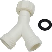 Conector doble y para lavadoras y lavavajillas, accesorio de desagüe con rosca de 3/4 de pulgada, conector de manguera para grifos y electrodomésticos