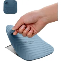 Tapón de drenaje de ducha antiolor azul (1 pieza), tapa de drenaje cuadrada de silicona para baño y cocina, tapón universal para fregadero.