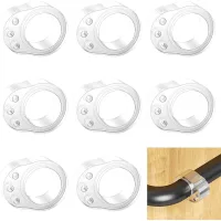 Juego de 8 protectores de manijas de puerta, tapete anticolisión de pvc transparente, anillo de parachoques, protector de manijas para proteger parede