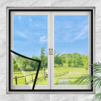 Mosquitera blanca para ventana de 90 x 120 cm - malla fina y uniforme - fácil instalación
