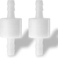 Válvula de retención en línea de plástico, 2 piezas, 4 mm, válvula de retención de presión unidireccional, adecuada para agua, combustible, líquidos y