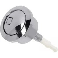 Pulsador de doble descarga geberit para depósito de agua, acabado cromado, color plata, accesorios para baño e inodoro.