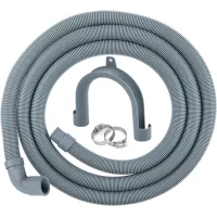 (codo, diámetro interior 20 mm) manguera de desagüe para lavadora, manguera de desagüe de 2,50 m para lavadoras y lavavajillas, extensión de manguera