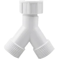 Conector doble en y para lavadora y lavavajillas | adaptador de desagüe con rosca de 3/4 | conexión de manguera para grifo y electrodomésticos